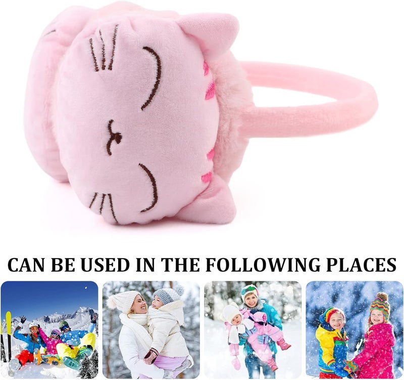 Pesaat Fluffy Ear Muff for Women Plush Earmuffs Kids Winter Earmuffs Girls Boys Cold Weather Ear Warmer - Image 5